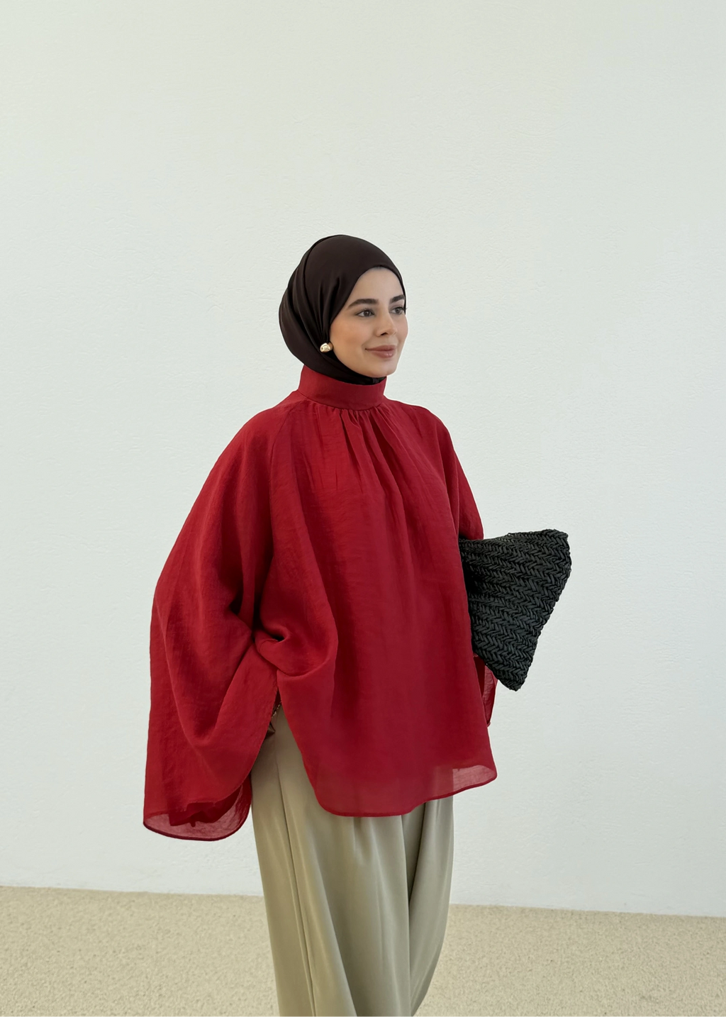 The drap blouse