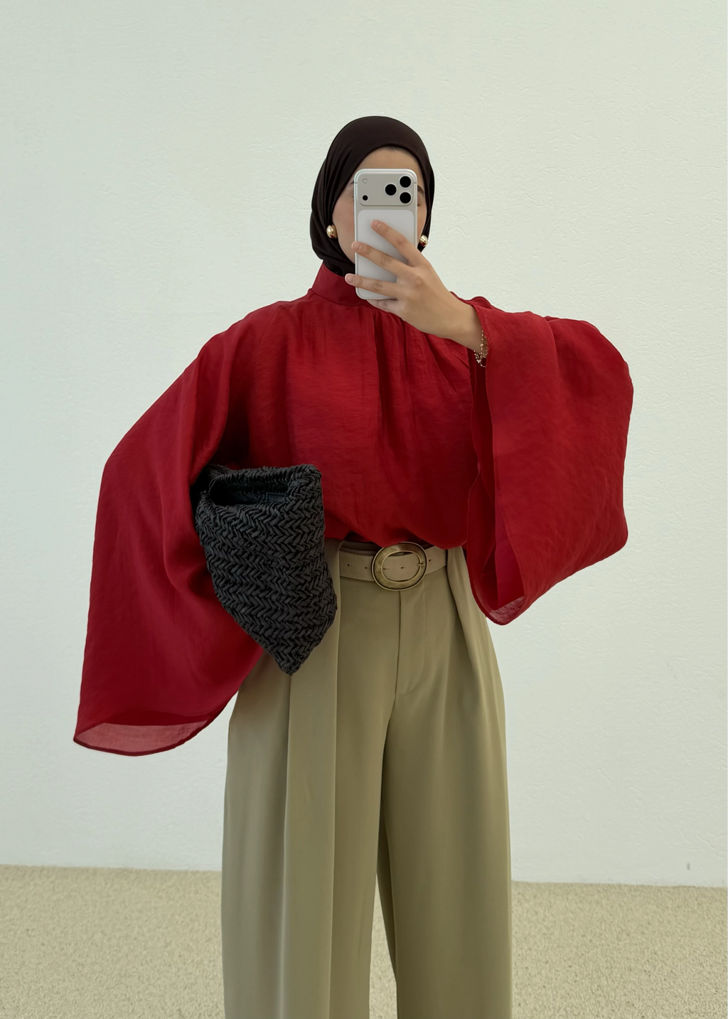The drap blouse