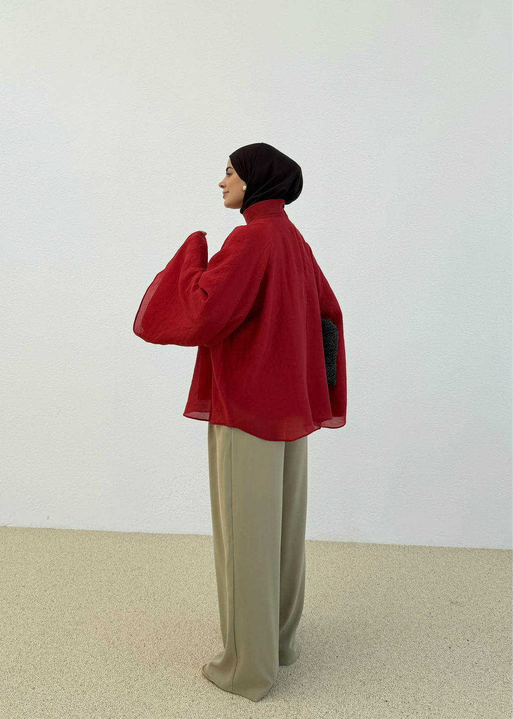 The drap blouse