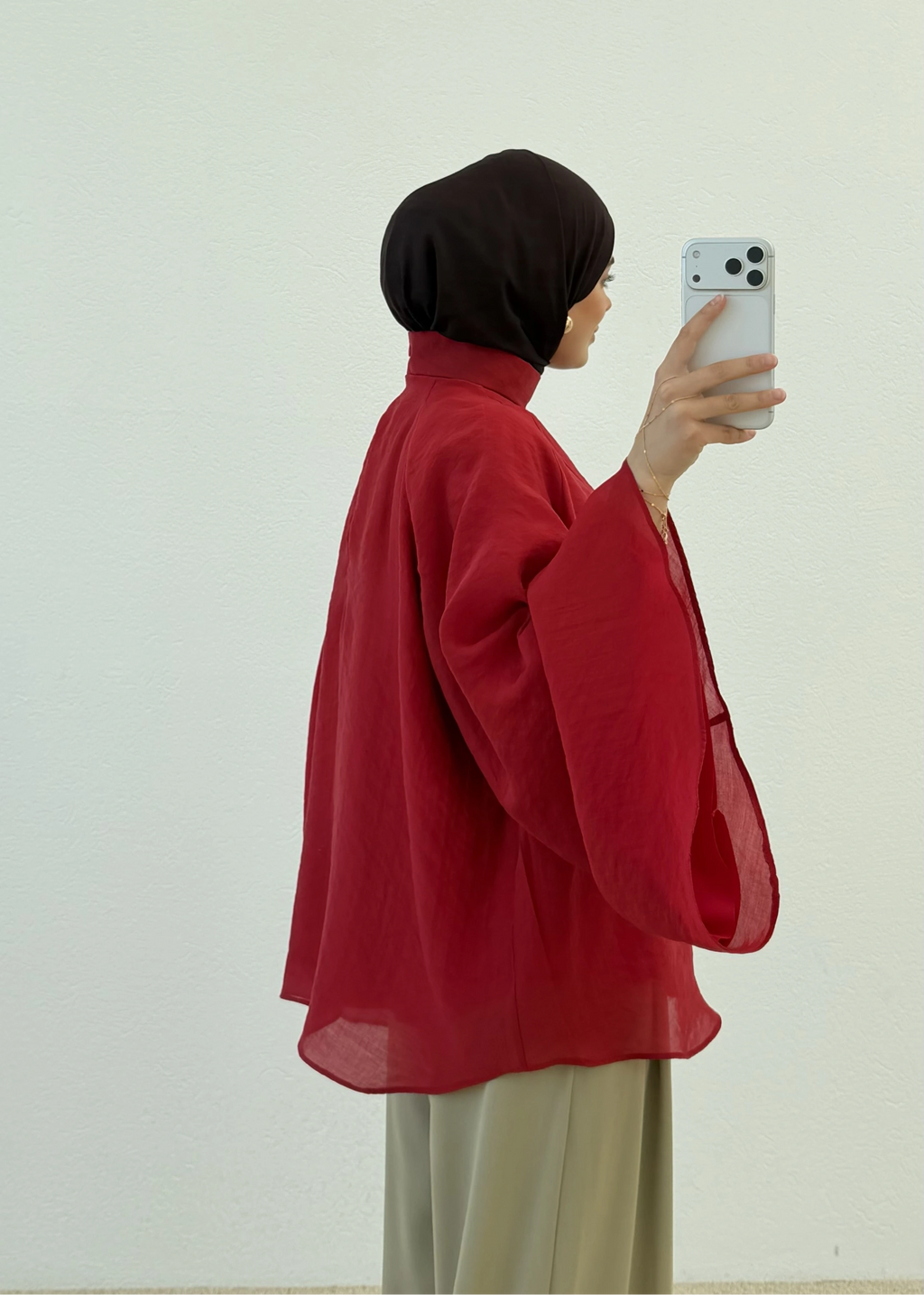 The drap blouse