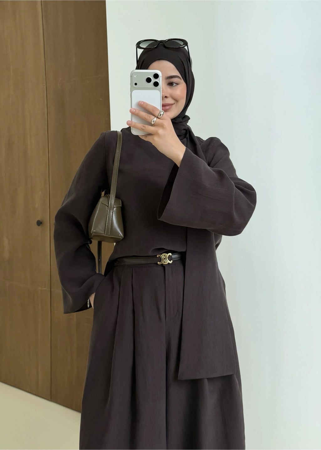 The Drape Set in Brown