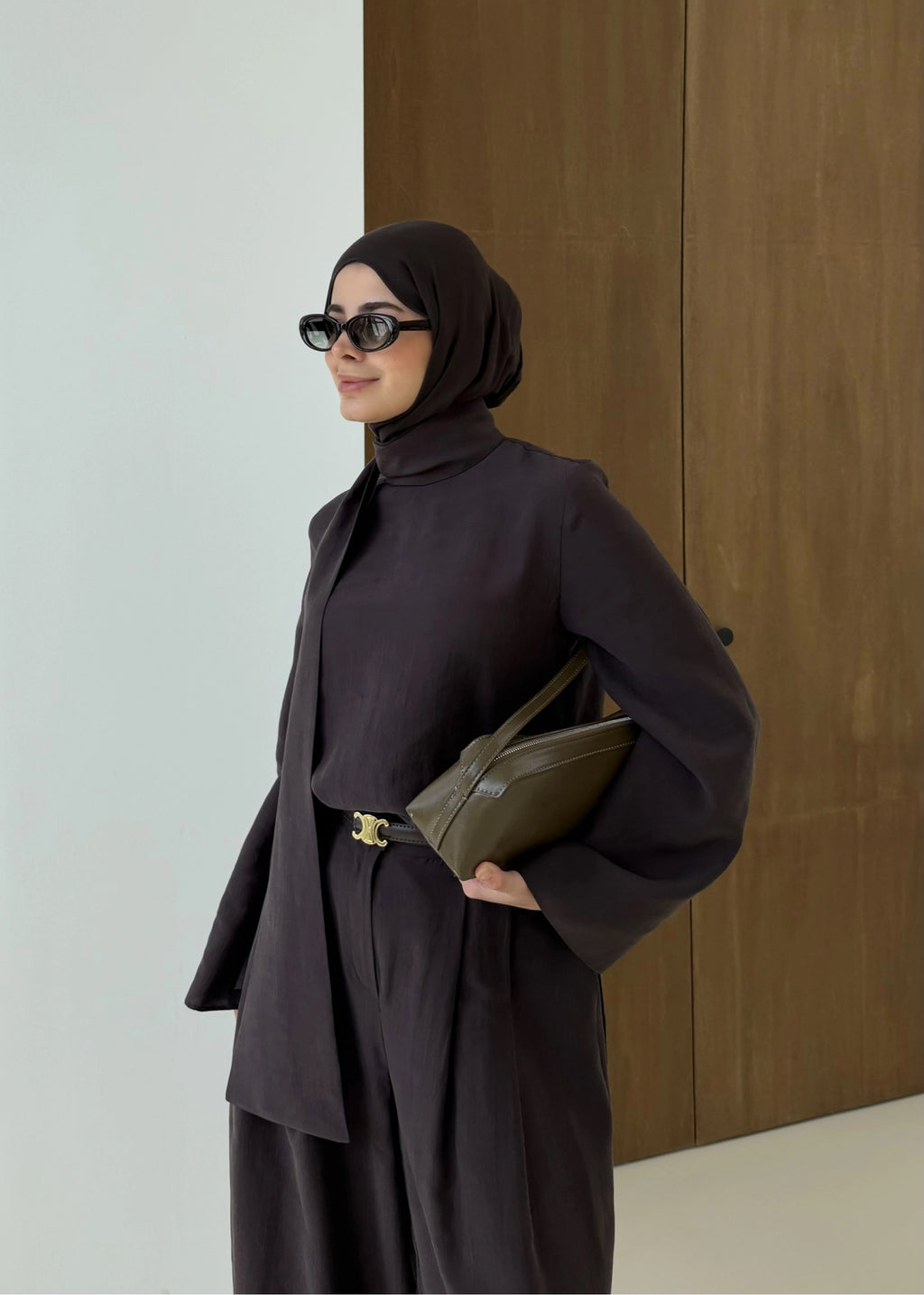 The Drape Set in Brown